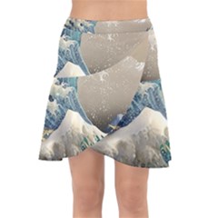 Japanese Wave Wrap Front Skirt