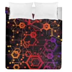 Abstract Red Geometric Duvet Cover Double Side (Queen Size)