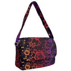 Abstract Red Geometric Courier Bag