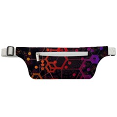 Abstract Red Geometric Active Waist Bag