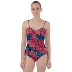 Flower Classic Japanese Art Sweetheart Tankini Set by Cowasu