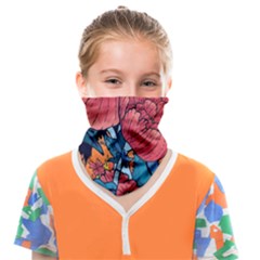 Flower Classic Japanese Art Face Covering Bandana (kids)