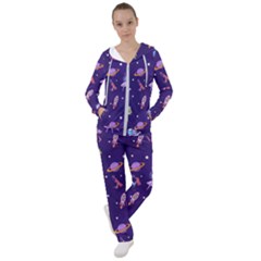 Space Seamless Pattern Women s Tracksuit