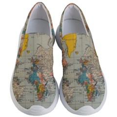 Vintage World Map Women s Lightweight Slip Ons by pakminggu