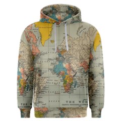 Vintage World Map Men s Overhead Hoodie by pakminggu