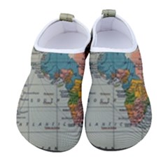 Vintage World Map Kids  Sock-style Water Shoes