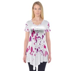 Blot-01  Short Sleeve Tunic  by nateshop