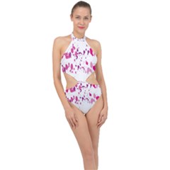 Blot-01  Halter Side Cut Swimsuit by nateshop