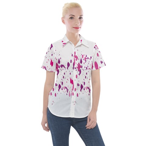 Blot-01  Women s Short Sleeve Pocket Shirt by nateshop