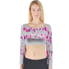 Blot-02 Long Sleeve Crop Top