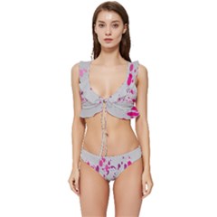 Blot-02 Low Cut Ruffle Edge Bikini Set by nateshop