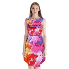 Colorful-100 Sleeveless Chiffon Dress  