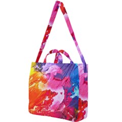 Colorful-100 Square Shoulder Tote Bag by nateshop