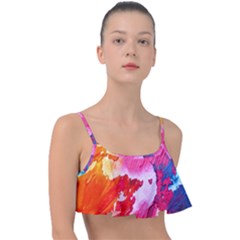 Colorful-100 Frill Bikini Top by nateshop