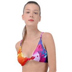 Colorful-100 Knot Up Bikini Top by nateshop