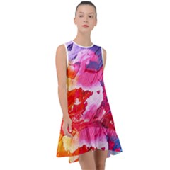 Colorful-100 Frill Swing Dress by nateshop