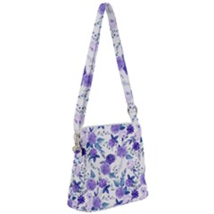 Violet-01 Zipper Messenger Bag by nateshop