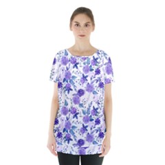 Violet-01 Skirt Hem Sports Top by nateshop