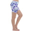 Violet-01 Lightweight Velour Yoga Shorts View3