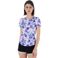 Violet-01 Back Cut Out Sport T-shirt by nateshop