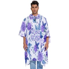 Violet-01 Men s Hooded Rain Ponchos by nateshop