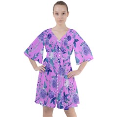 Violet-02 Boho Button Up Dress by nateshop