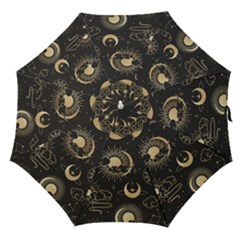 Asian Seamless Pattern With Clouds Moon Sun Stars Vector Collection Oriental Chinese Japanese Korean Straight Umbrellas