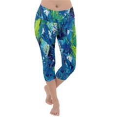 Painting-01 Lightweight Velour Capri Yoga Leggings