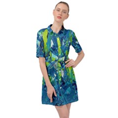Painting-01 Belted Shirt Dress