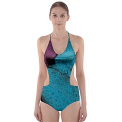 Plumage Cut-out One Piece Swimsuit by nateshop