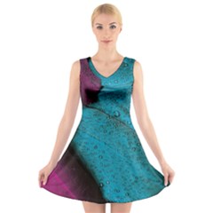 Plumage V-neck Sleeveless Dress