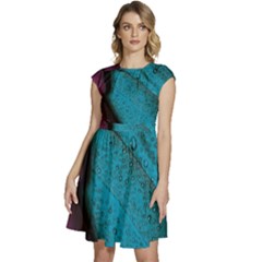 Plumage Cap Sleeve High Waist Dress