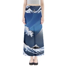 The Great Wave Off Kanagawa Full Length Maxi Skirt by pakminggu