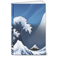 The Great Wave Off Kanagawa 8  X 10  Hardcover Notebook by pakminggu