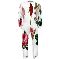 Roses-white Onepiece Jumpsuit (men) by nateshop