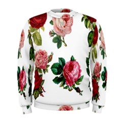 Roses-white Men s Sweatshirt by nateshop