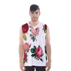 Roses-white Men s Basketball Tank Top