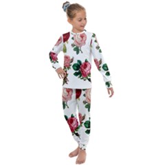 Roses-white Kids  Long Sleeve Set  by nateshop