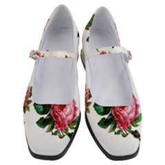 Roses-white Women s Mary Jane Shoes by nateshop