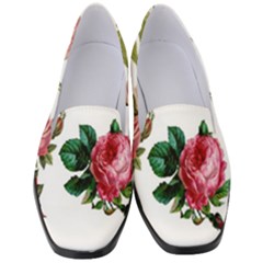 Roses-white Women s Classic Loafer Heels by nateshop