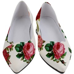 Roses-white Women s Block Heels  by nateshop