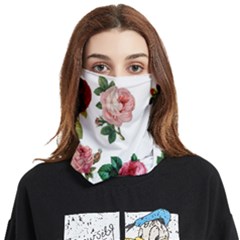 Roses-white Face Covering Bandana (two Sides) by nateshop