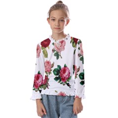 Roses-white Kids  Frill Detail T-shirt