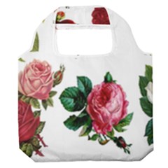 Roses-white Premium Foldable Grocery Recycle Bag