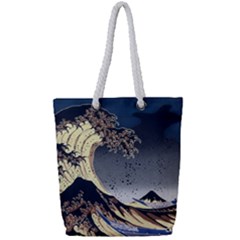 The Great Wave Off Kanagawa Japan Japanese Waves Full Print Rope Handle Tote (small) by pakminggu