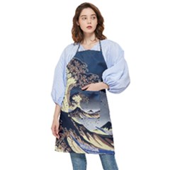 The Great Wave Off Kanagawa Japan Japanese Waves Pocket Apron by pakminggu