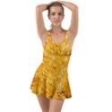 Water-gold Ruffle Top Dress Swimsuit View1