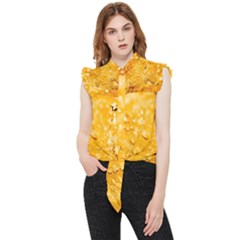 Water-gold Frill Detail Shirt by nateshop