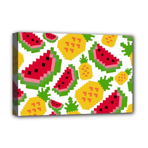 Watermelon -12 Deluxe Canvas 18  X 12  (stretched) by nateshop