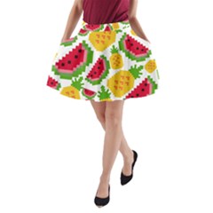 Watermelon -12 A-line Pocket Skirt by nateshop